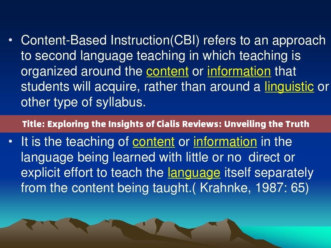 Title: Exploring the Insights of Cialis Reviews: Unveiling the Truth