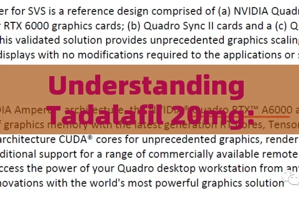 Understanding Tadalafil 20mg: A Comprehensive Insight